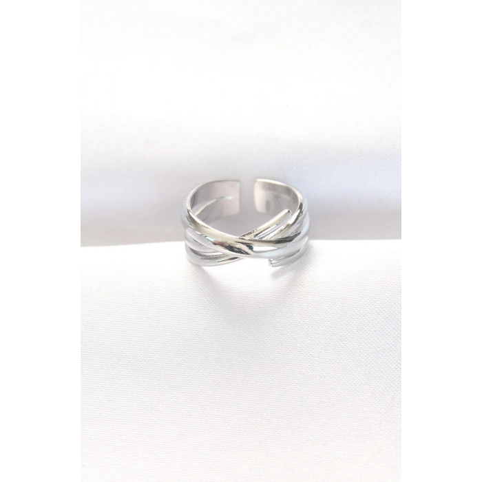 ÇOK SATAN Kalın Silver Renk Ayarlanabilir Yüzük