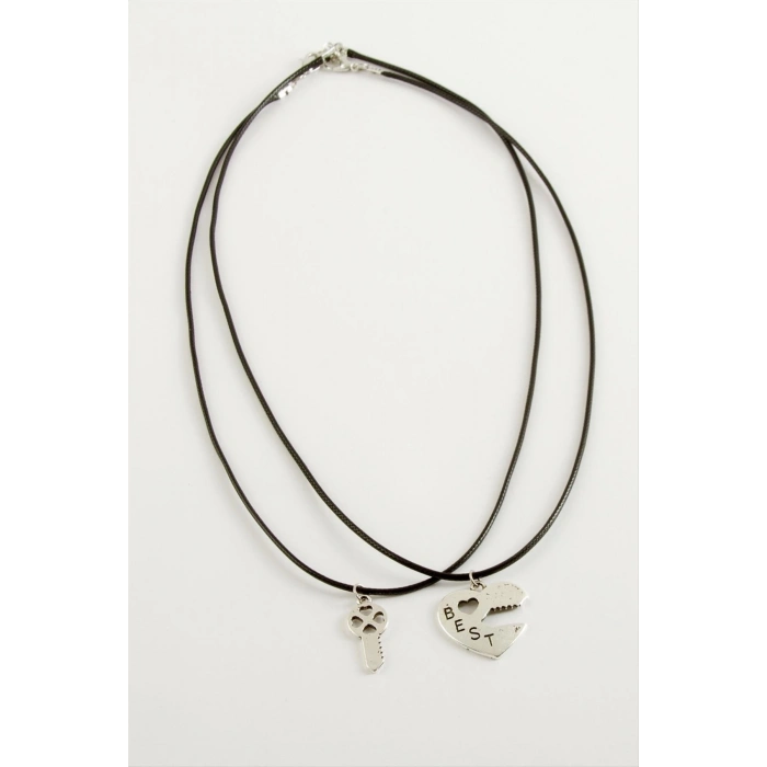 ÇOK SATAN Kalp Anahtar Arkadaşlık Kolyeleri (Çift Kolye)