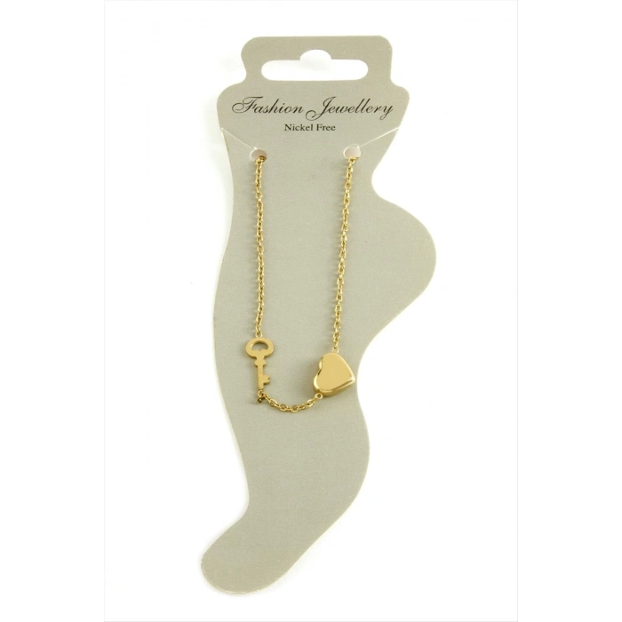 ÇOK SATAN Kalp Kilit Lüks Çelik Halhal