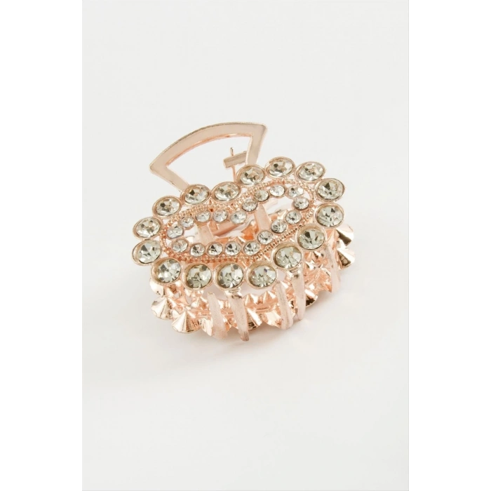 ÇOK SATAN Kalp Taşlı Metal Mandal Toka 4,5 cm