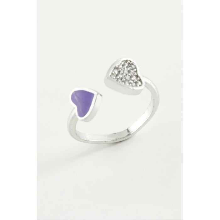 ÇOK SATAN Kalp Taşlı Mineli Eklem Yüzük