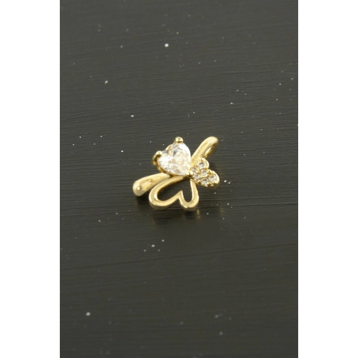 ÇOK SATAN Kalp Tragus Zirkon Taşlı Piercing 1 Adet