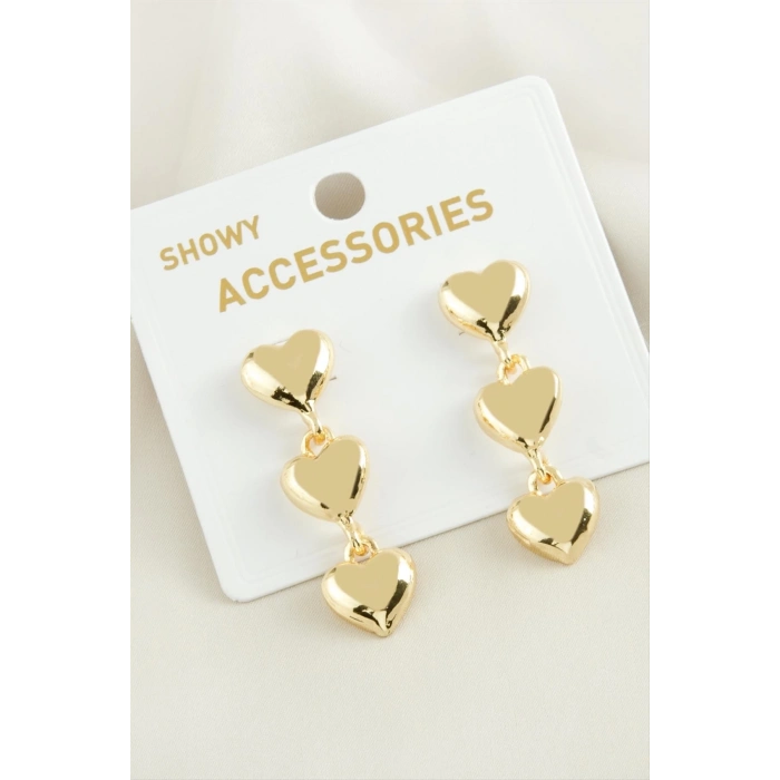 ÇOK SATAN Kalp Yeni Sezon Metal Küpe