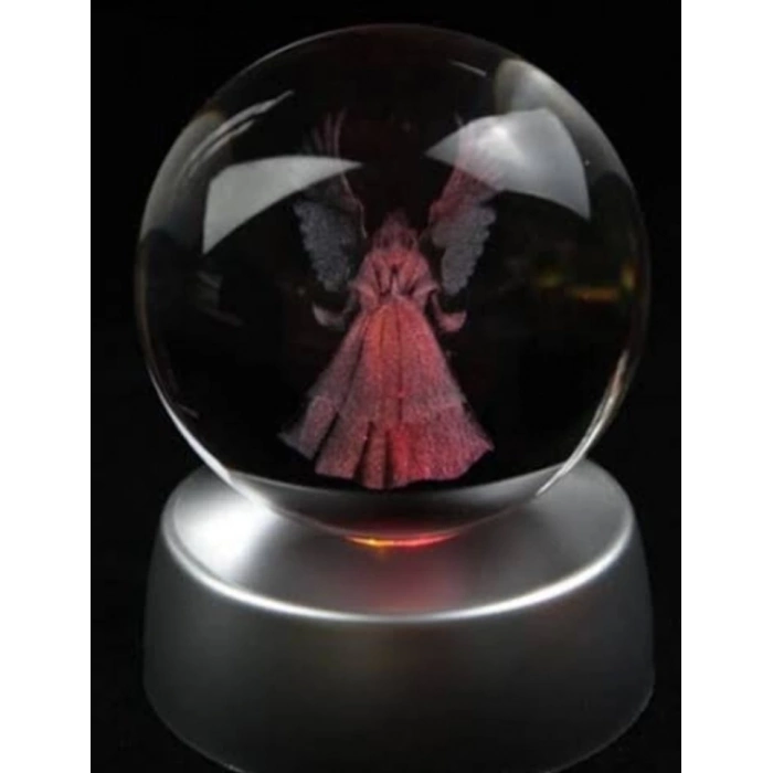 ÇOK SATAN Kanatlı Melek Plastik Altlıklı Cam Küre