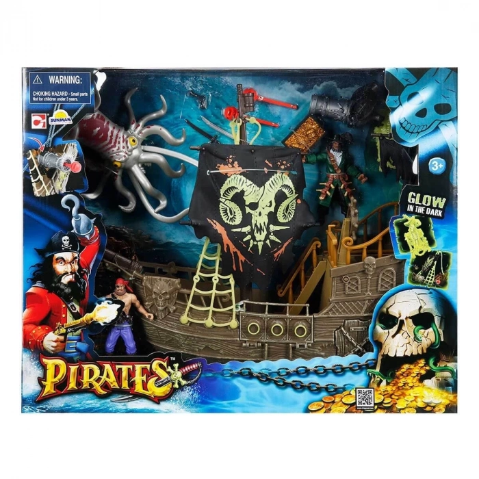 ÇOK SATAN Karanlıkta Parlayan Korsan Oyun Seti