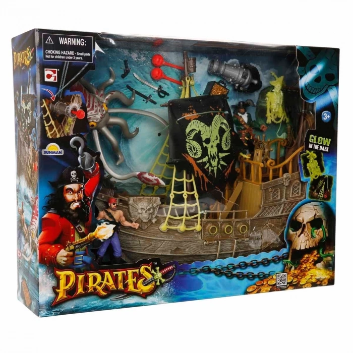 ÇOK SATAN Karanlıkta Parlayan Korsan Oyun Seti