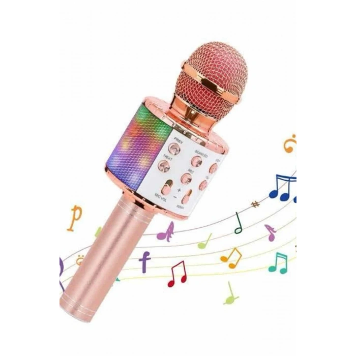 ÇOK SATAN Karaoke Mikrofon Bluetooth Bağlantılı Aux Girişli Uzun Pil Ömrü Yüksek Ses Kaliteli