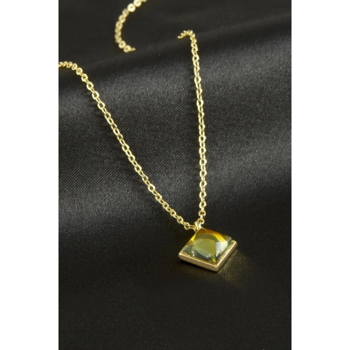 ÇOK SATAN Kare Cam Kolye