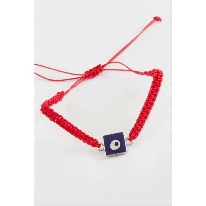 ÇOK SATAN Kare Nazar Makrome Örgülü Bileklik