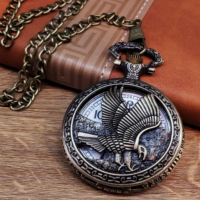 ÇOK SATAN Kartal Tasarımlı Köstekli Saat