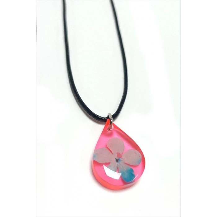 ÇOK SATAN Kartopu Çiçeği Damla Epoksi Kolye