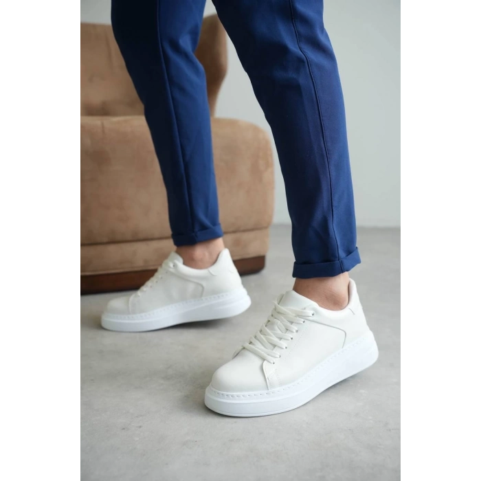 ÇOK SATAN KB-B2 Kuback Beyaz Cilt Günlük Erkek Ayakkabı