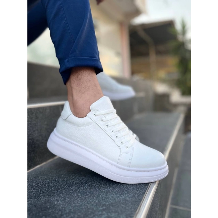 ÇOK SATAN KB-DX46 Kuback Beyaz Deri Günlük Erkek Ayakkabı