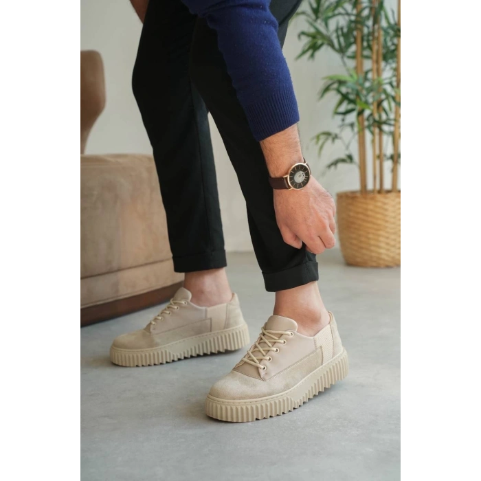 ÇOK SATAN KB-X516 Kuback Bej Süet Günlük Erkek Ayakkabı