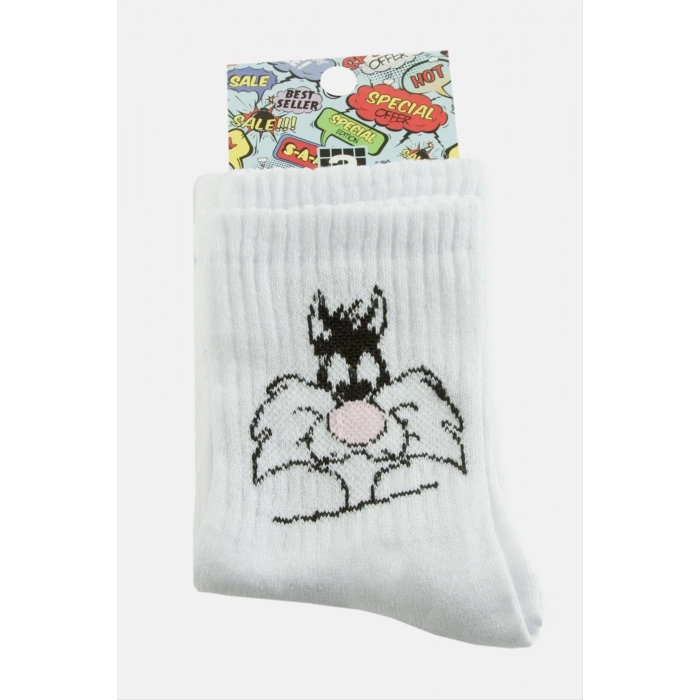 ÇOK SATAN Kedi Kolej Çorap 8*28