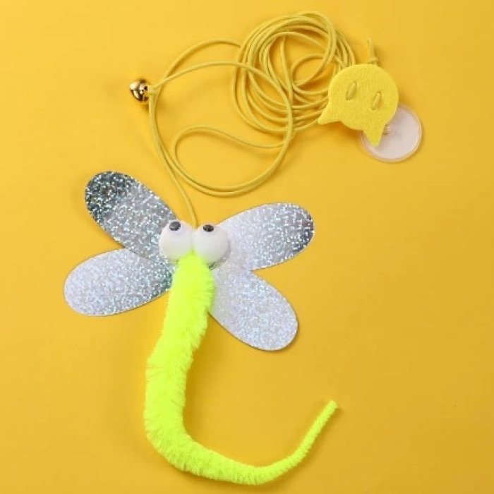 ÇOK SATAN Kelebek Model Elastik Kendinden Yapışkanlı Kedi Oyun Oltası