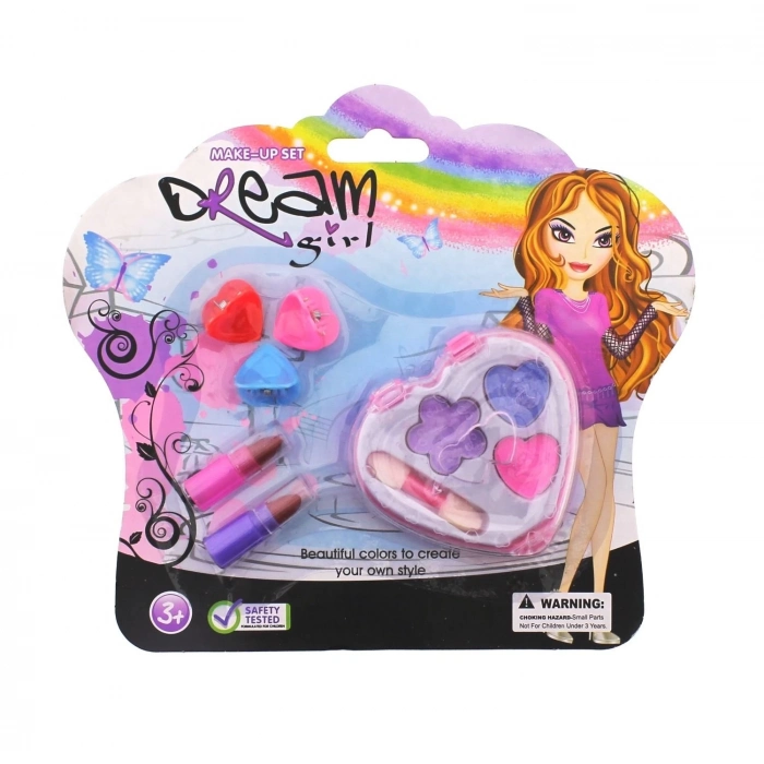 ÇOK SATAN Kelebek Tokalı Kalp Kutu Mini Makyaj Seti