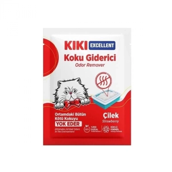ÇOK SATAN Kiki Excellent Çilek Kokulu Kedi Kumu Koku Giderici 25 Gr