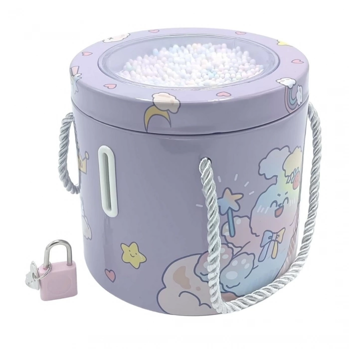 ÇOK SATAN Kilitli Metal Yuvarlak Kumbara