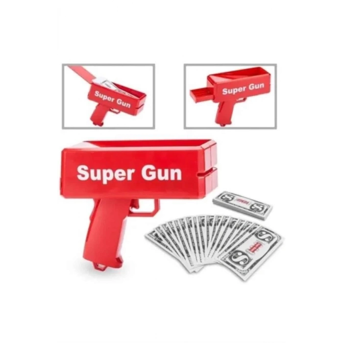 ÇOK SATAN Kırmızı Çocuklara Özel Para Fırlatma Makinesi Para Saçma Tabancası
