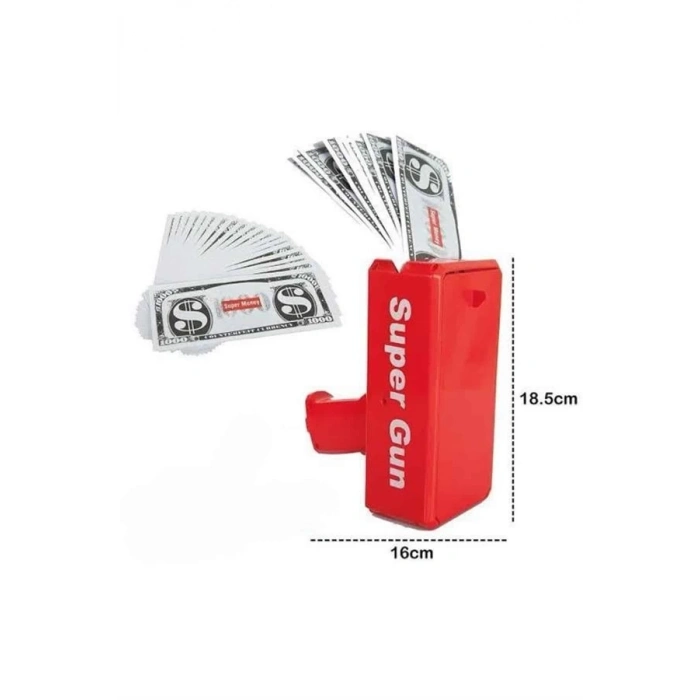 ÇOK SATAN Kırmızı Çocuklara Özel Para Fırlatma Makinesi Para Saçma Tabancası