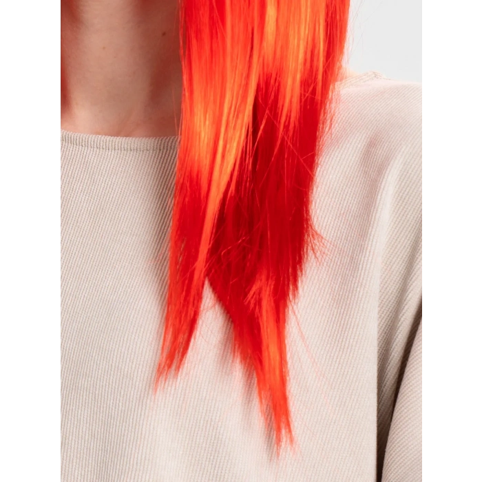 ÇOK SATAN Kırmızı Renk Uzun Düz Parti Peruğu