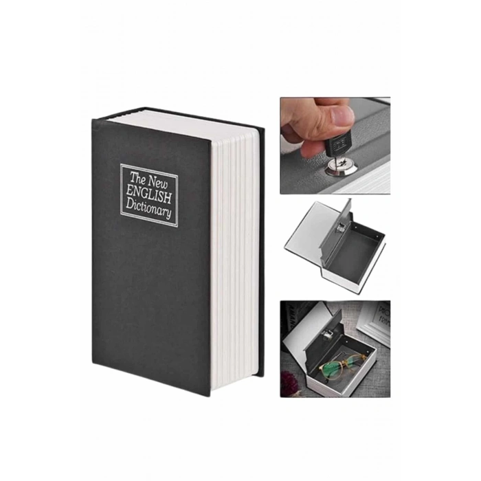 ÇOK SATAN Kitap Görünümlü Gizli Kasa Büyük Boy Anahtarlı Kilitli Para Kasası