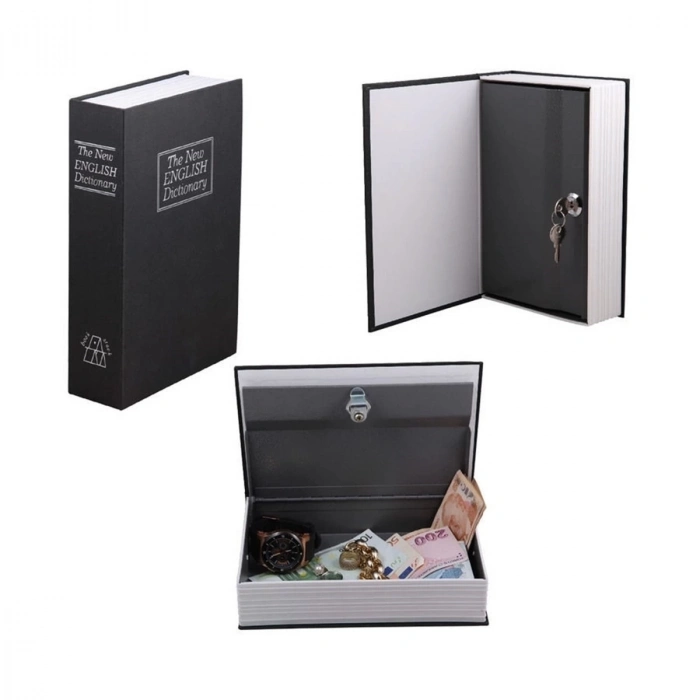 ÇOK SATAN Kitap Şeklinde Gizli Kasa Kilitli kumbara Büyük Boy