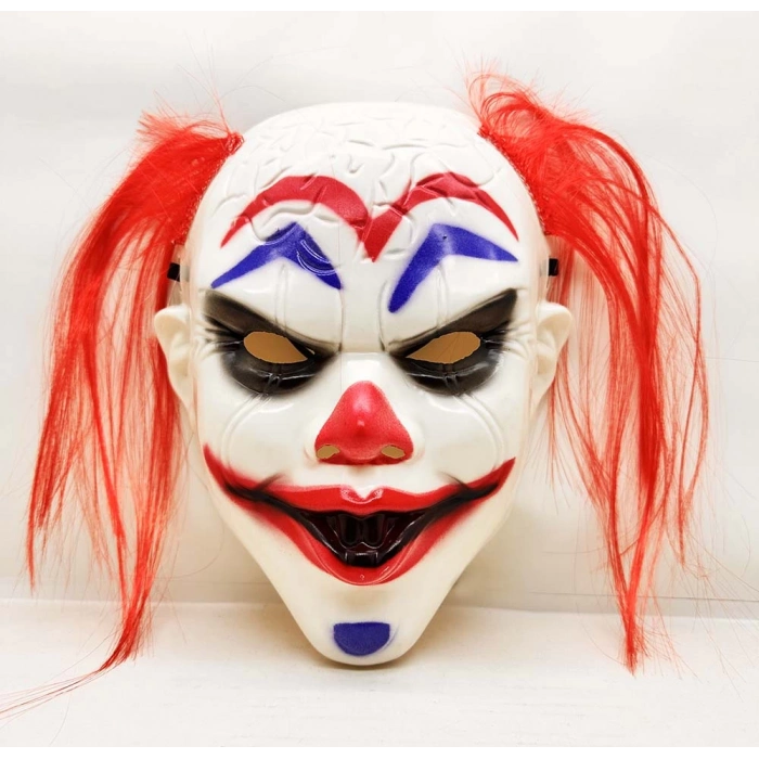 ÇOK SATAN Kızıl Saçlı Joker Palyaço Maskesi