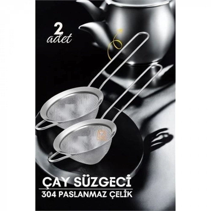 ÇOK SATAN Klasik Çay Süzgeci 304 Paslanmaz Çelik 2 ADET