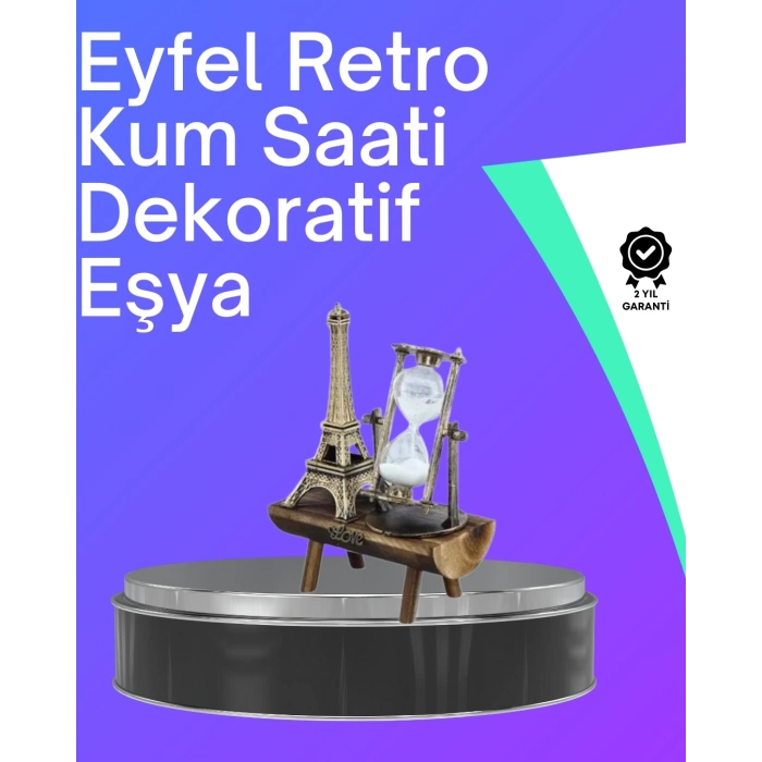 ÇOK SATAN Klasik Tasarımlı Ahşap Kum Saati – Ev ve Ofis İçin Masaüstü Aksesuarı