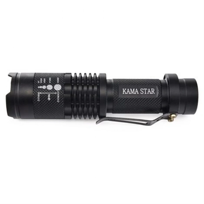 ÇOK SATAN Km 87 Polis Tipi Zoomlu Şarjlı Metal Dağ Kamp Cep Feneri