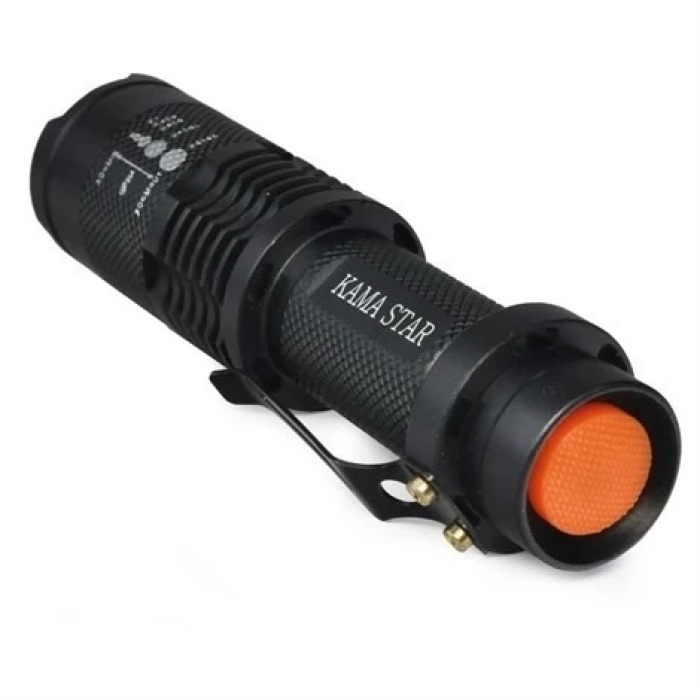 ÇOK SATAN Km 87 Polis Tipi Zoomlu Şarjlı Metal Dağ Kamp Cep Feneri