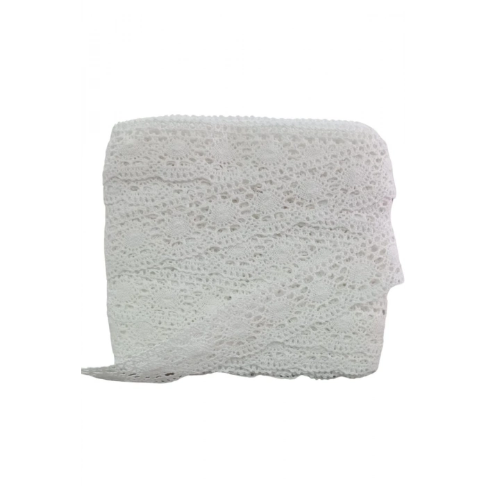 ÇOK SATAN Kopanaki Dantel en 5 cm Badem Model Beyaz 5 Metre