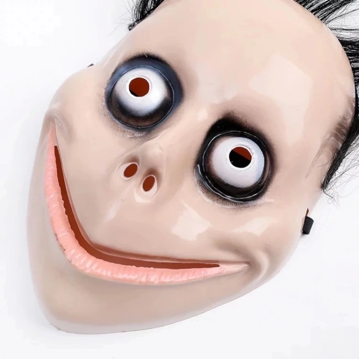 ÇOK SATAN Korkunç Ürpertici Uzun Saçlı Momo Maskesi 24x16 Cm