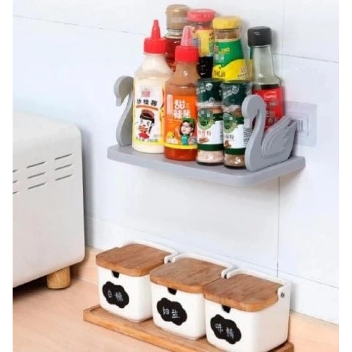 ÇOK SATAN Kuğu Tasarımlı Kendinden Yapışkanlı Raf