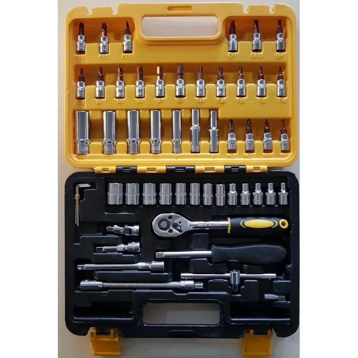 ÇOK SATAN Kutulu 53 Parça Lokma Takımı Araç Tamir Seti Cırcırlı Lokma Seti Takımı