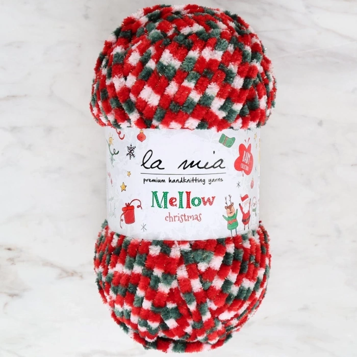 ÇOK SATAN La Mia Mellow Christmas Altın Simli El Örgü İpi -