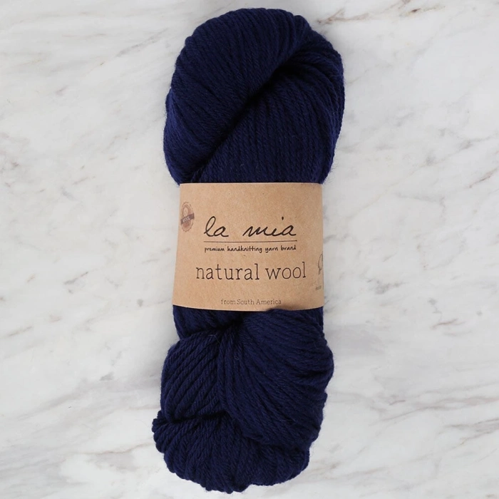 ÇOK SATAN La Mia Natural Wool Lacivert El Örgü İpi - L630