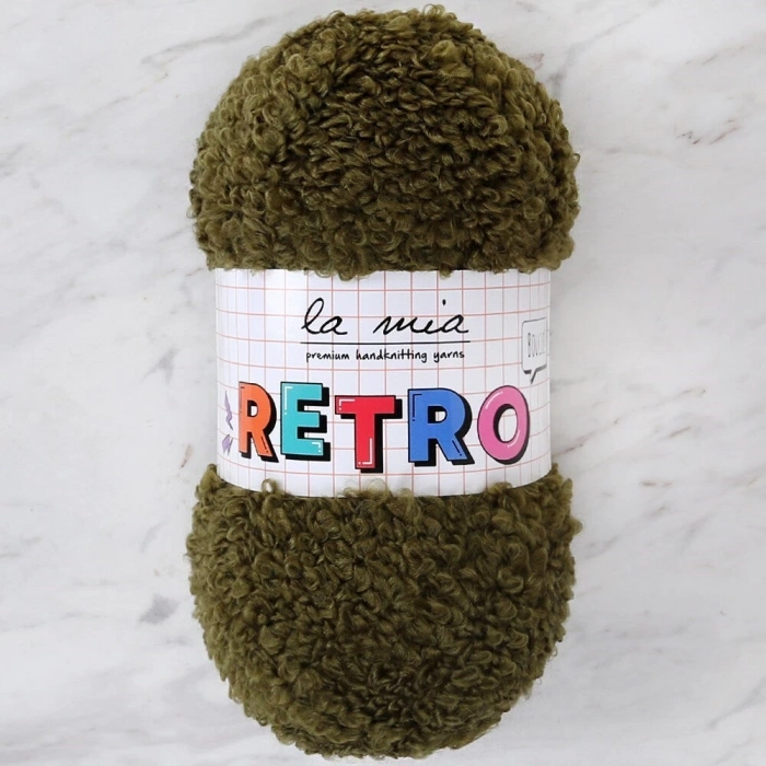 ÇOK SATAN La Mia RETRO Asker Yeşili El Örgü İpi - LM8001