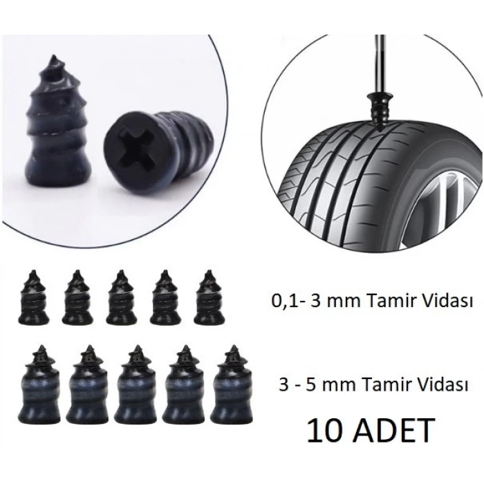 ÇOK SATAN Lastik Tamir Kiti Kauçuk Vida Seti