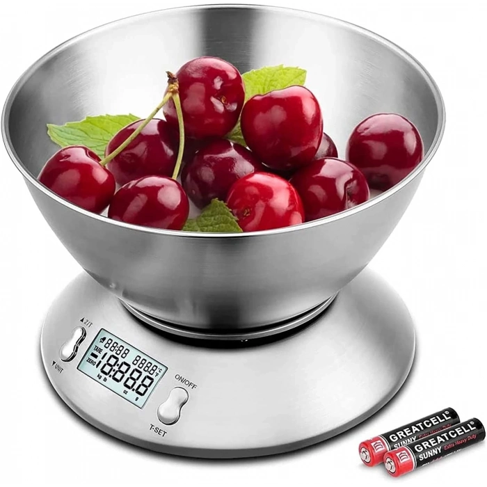 ÇOK SATAN Lcd Ekran Elektronik Dijital Mutfak Terazisi İnox Hassas Mutfak Tartısı