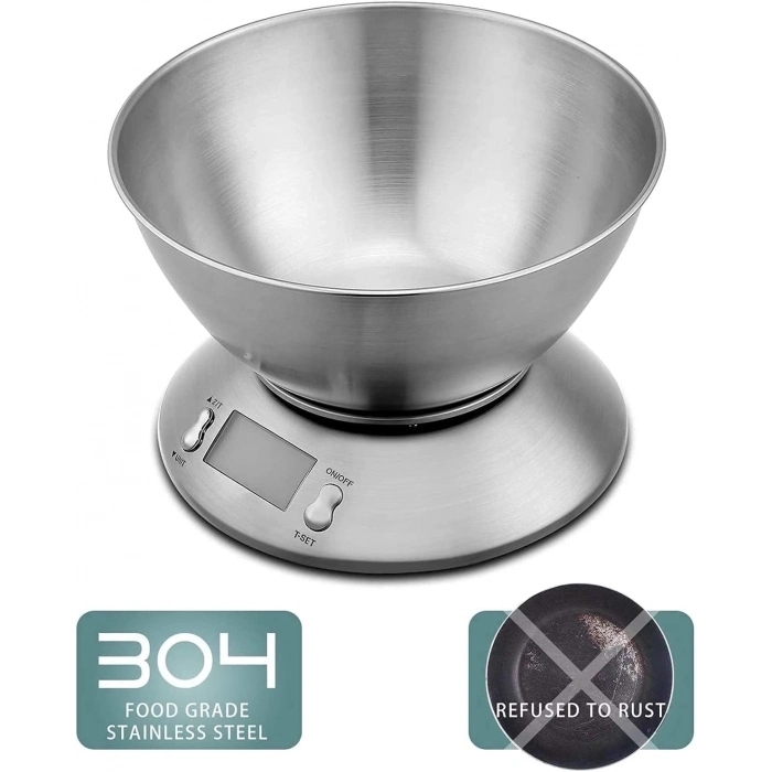 ÇOK SATAN Lcd Ekran Elektronik Dijital Mutfak Terazisi İnox Hassas Mutfak Tartısı