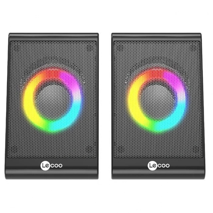 ÇOK SATAN Lecoo Ds100 Rgb Aydınlatmalı Kablolu Stereo Siyah 6 W Soundbar 1+1 Masaüstü Hoparlör
