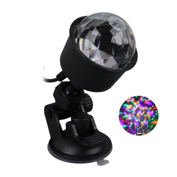 ÇOK SATAN Ledx Al-kx-6889 Projeksiyon Atmosferli Usbli 4 Watt Şarjlı Sihirli Rgb Led Disko Topu