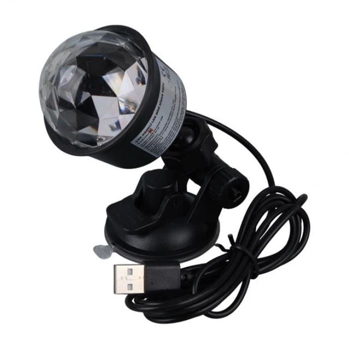 ÇOK SATAN Ledx Al-kx-6889 Projeksiyon Atmosferli Usbli 4 Watt Şarjlı Sihirli Rgb Led Disko Topu