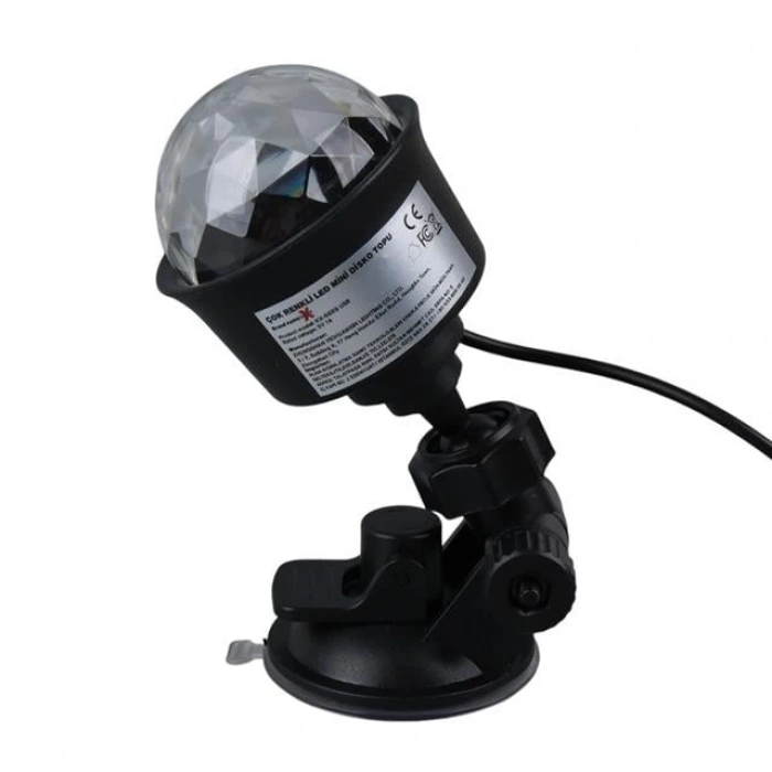 ÇOK SATAN Ledx Al-kx-6889 Projeksiyon Atmosferli Usbli 4 Watt Şarjlı Sihirli Rgb Led Disko Topu