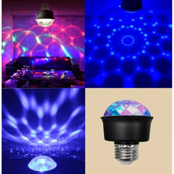 ÇOK SATAN Ledx Al-kx6882 Mini 360 Derece Led 3.3 Watt E27 Duy Rgb Disko Lamba