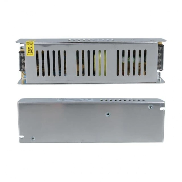 ÇOK SATAN Ledx Aln-m12165s 12 Volt 16.5 Amper 200 Watt Slim Metal Kasa Adaptör 200x60x40mm