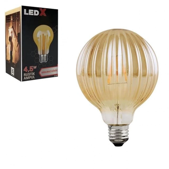 ÇOK SATAN Ledx As-60 Kırılmaz Gövde 4,5 Watt Rustik Star Ampul